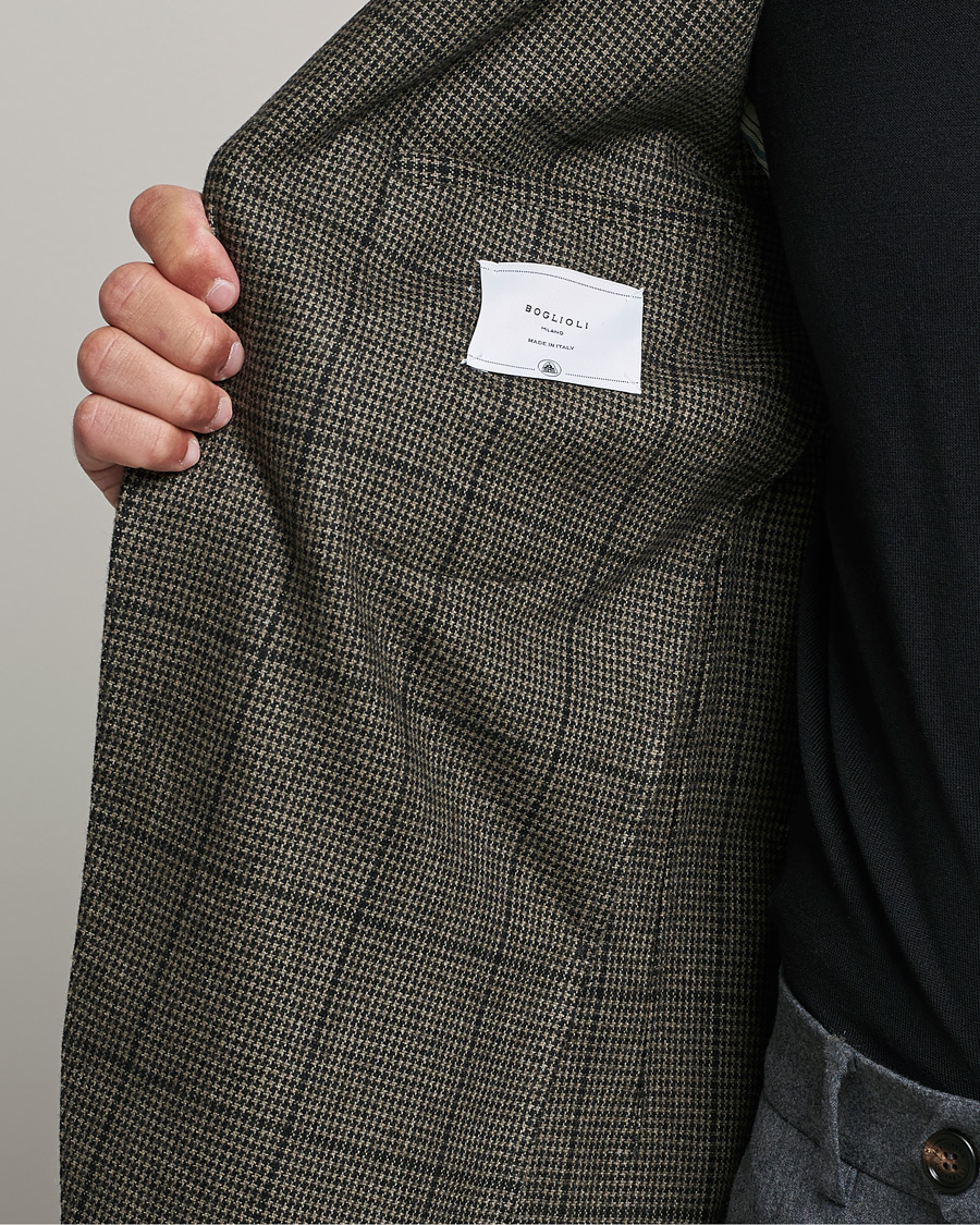 Herre | Dressjakker | Boglioli | K Jacket Wool Check Blazer Brown