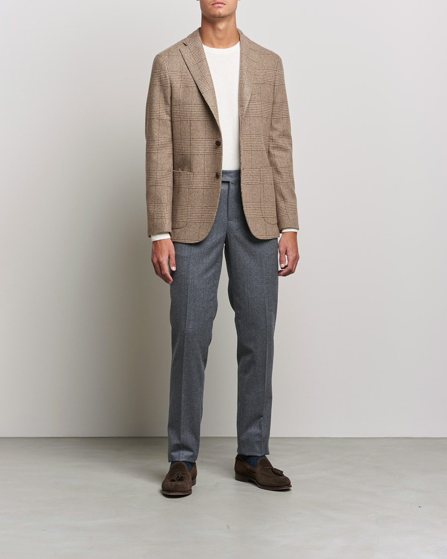Herre | Dressjakker | Boglioli | K Jacket Prince Of Wales Check Blazer Beige