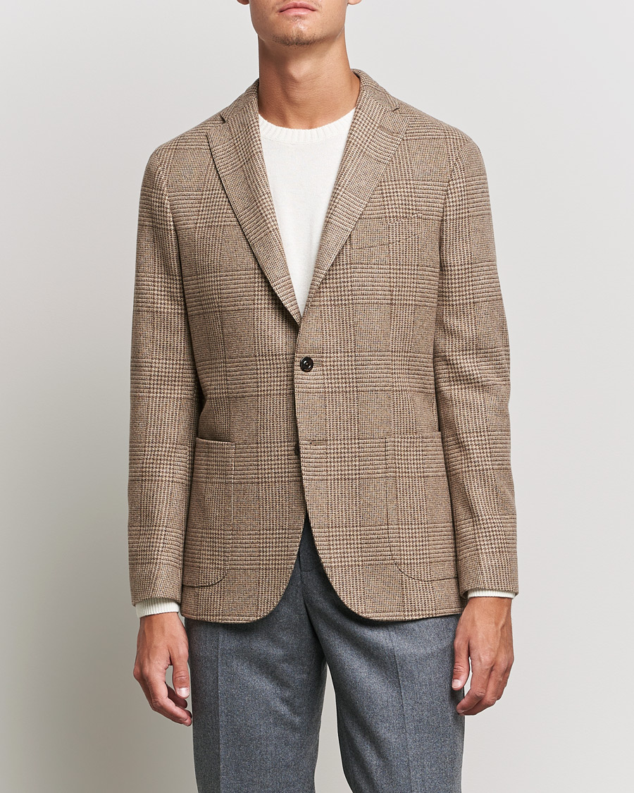 Herre | Dressjakker | Boglioli | K Jacket Prince Of Wales Check Blazer Beige