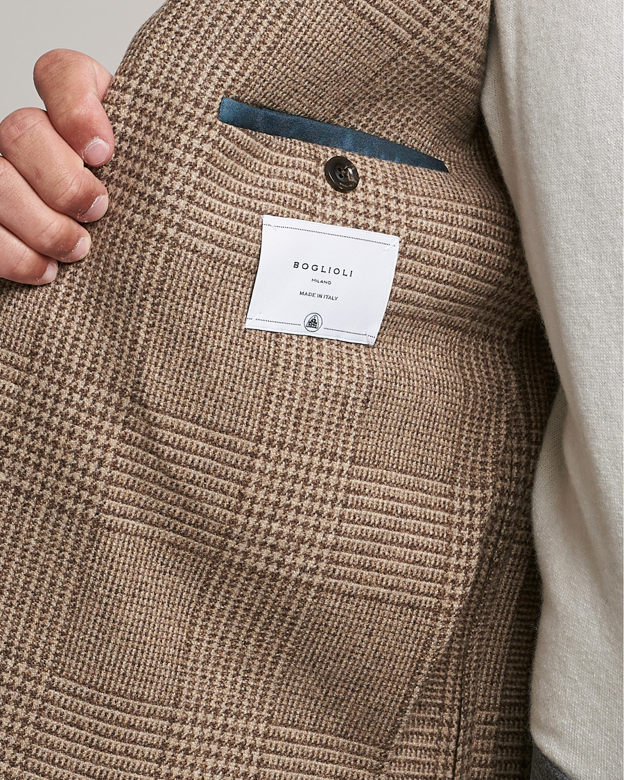 Herre | Dressjakker | Boglioli | K Jacket Prince Of Wales Check Blazer Beige