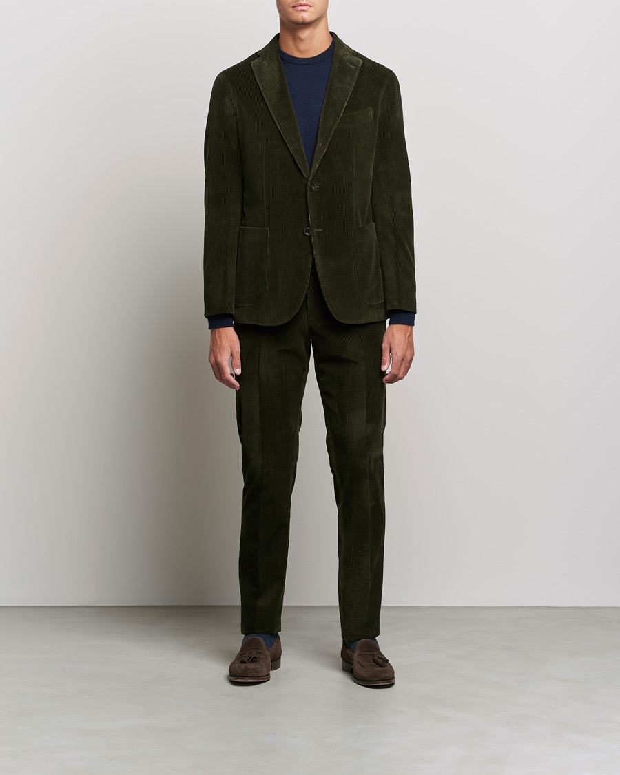 Herre | Dresser | Boglioli | K Jacket Wale Corduroy Suit Forest Green