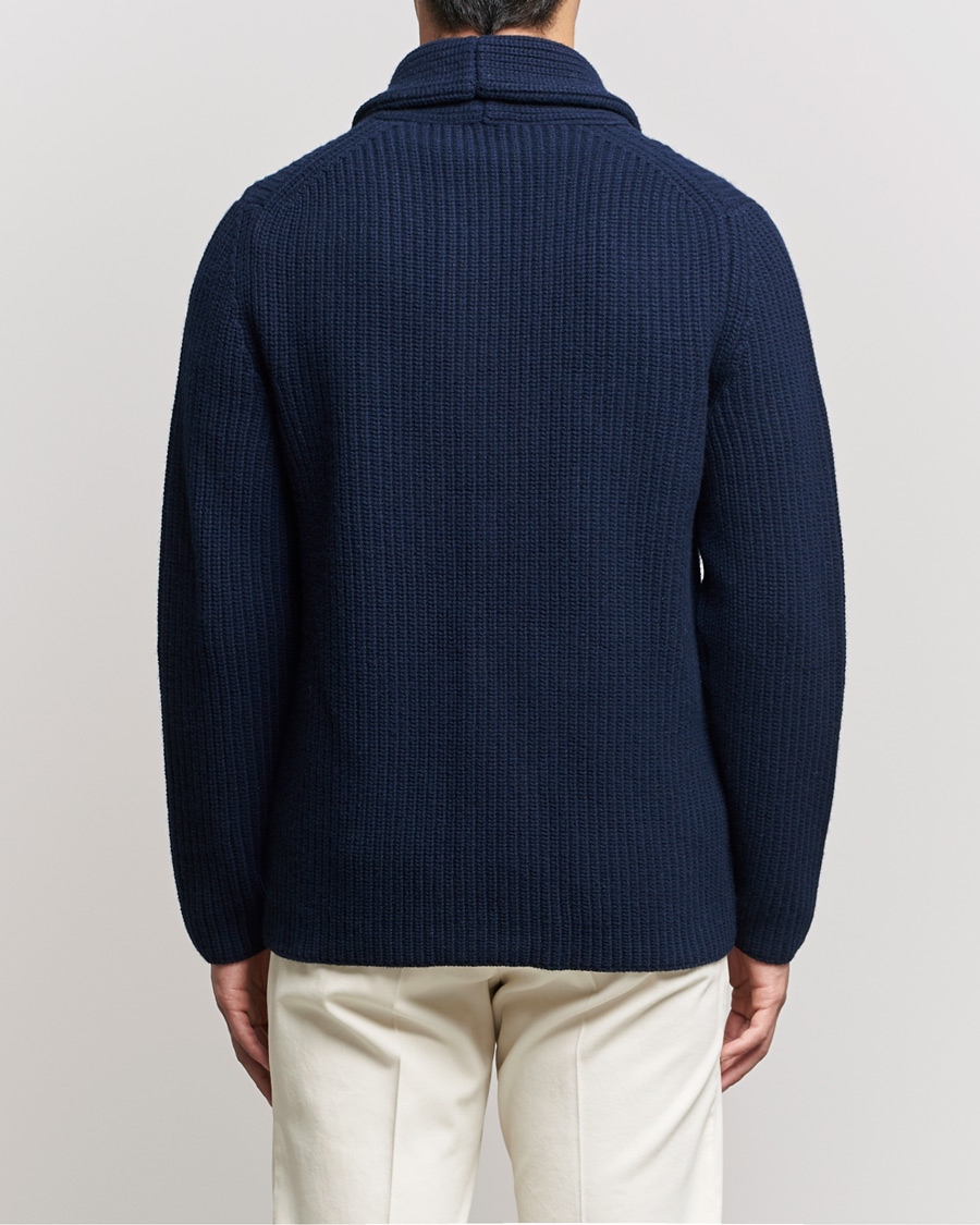Herre | Gensere | Boglioli | Shawl Collar Cardigan Navy