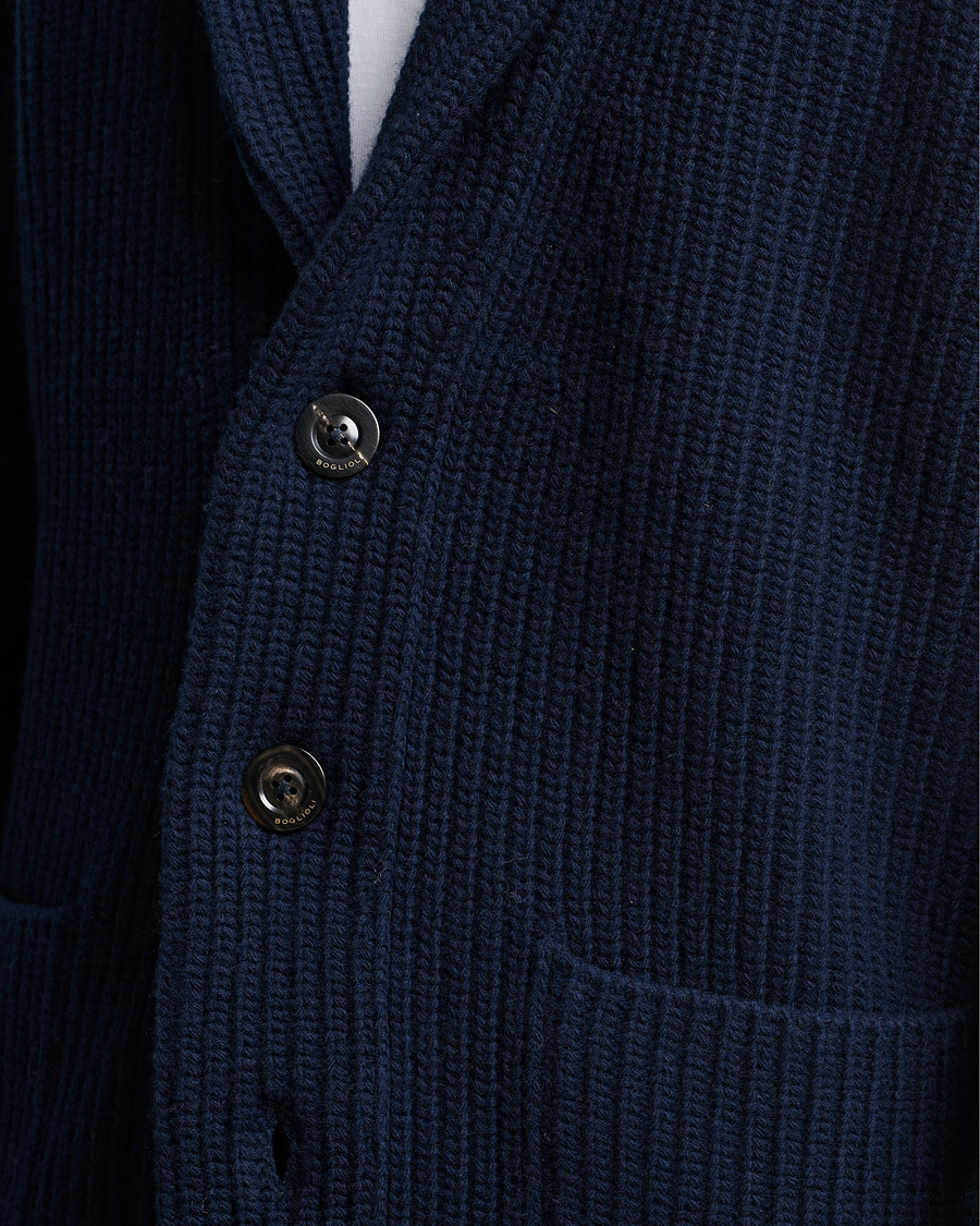 Herre | Gensere | Boglioli | Shawl Collar Cardigan Navy