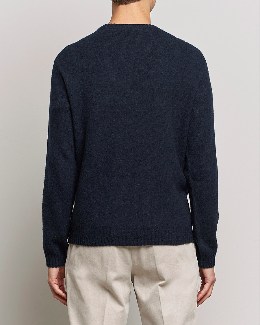 Herre | Gensere | Boglioli | Brushed Cashmere Sweater Navy