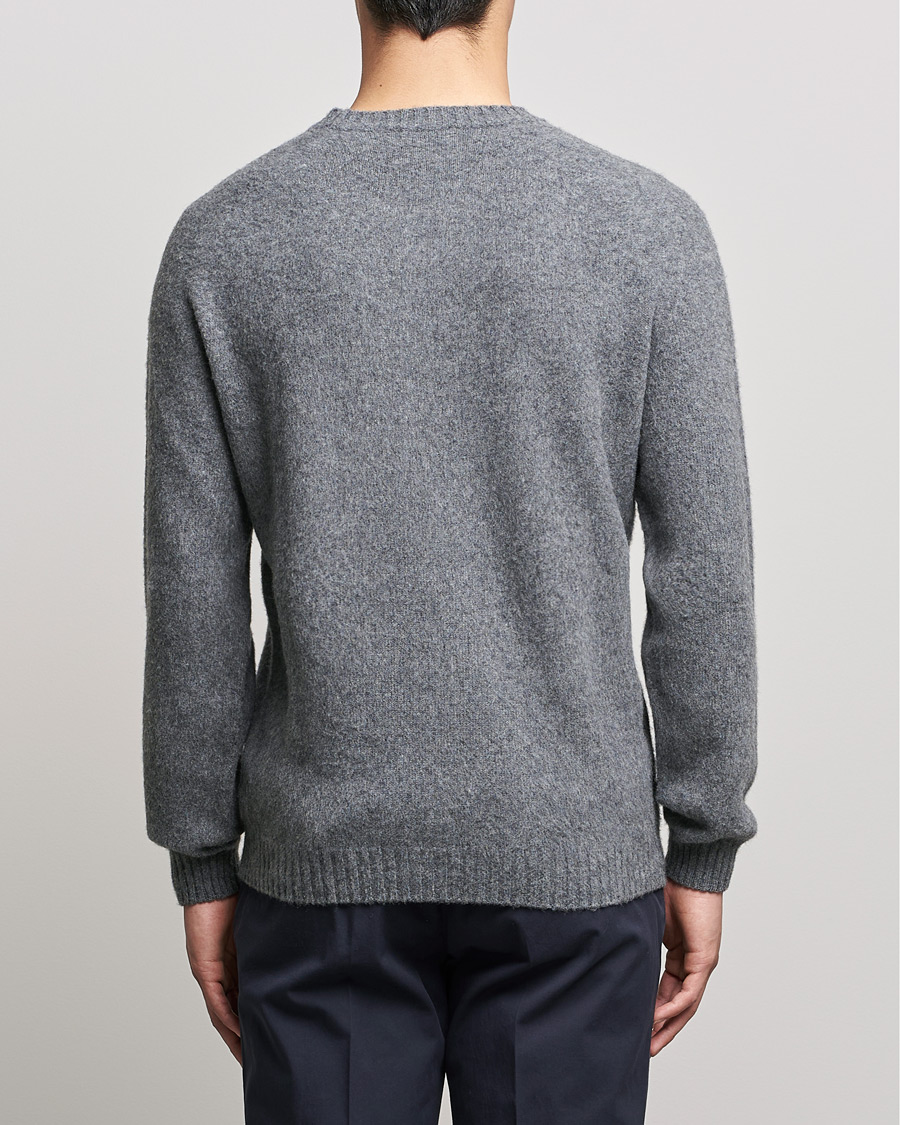 Herre | Gensere | Boglioli | Brushed Cashmere Sweater Grey Melange