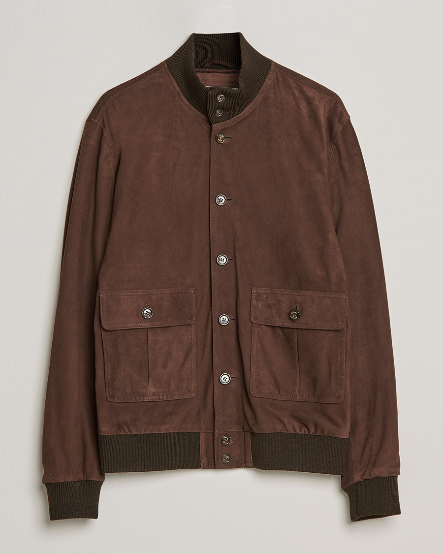 Herre | Jakker | Valstar | Valstarino Suede Jacket Dark Brown