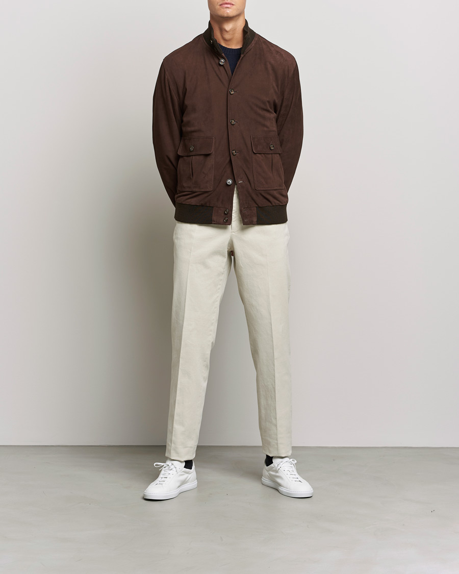 Herre | Jakker | Valstar | Valstarino Suede Jacket Dark Brown