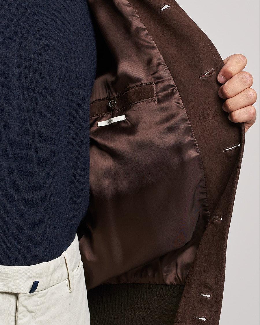 Herre | Jakker | Valstar | Valstarino Suede Jacket Dark Brown