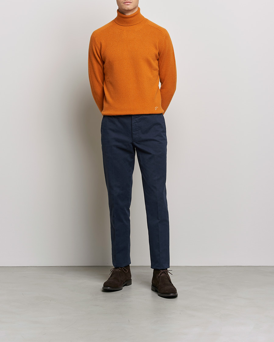 Herre | Gensere | Valstar | Cariaggi Cashmere Rollneck Orange