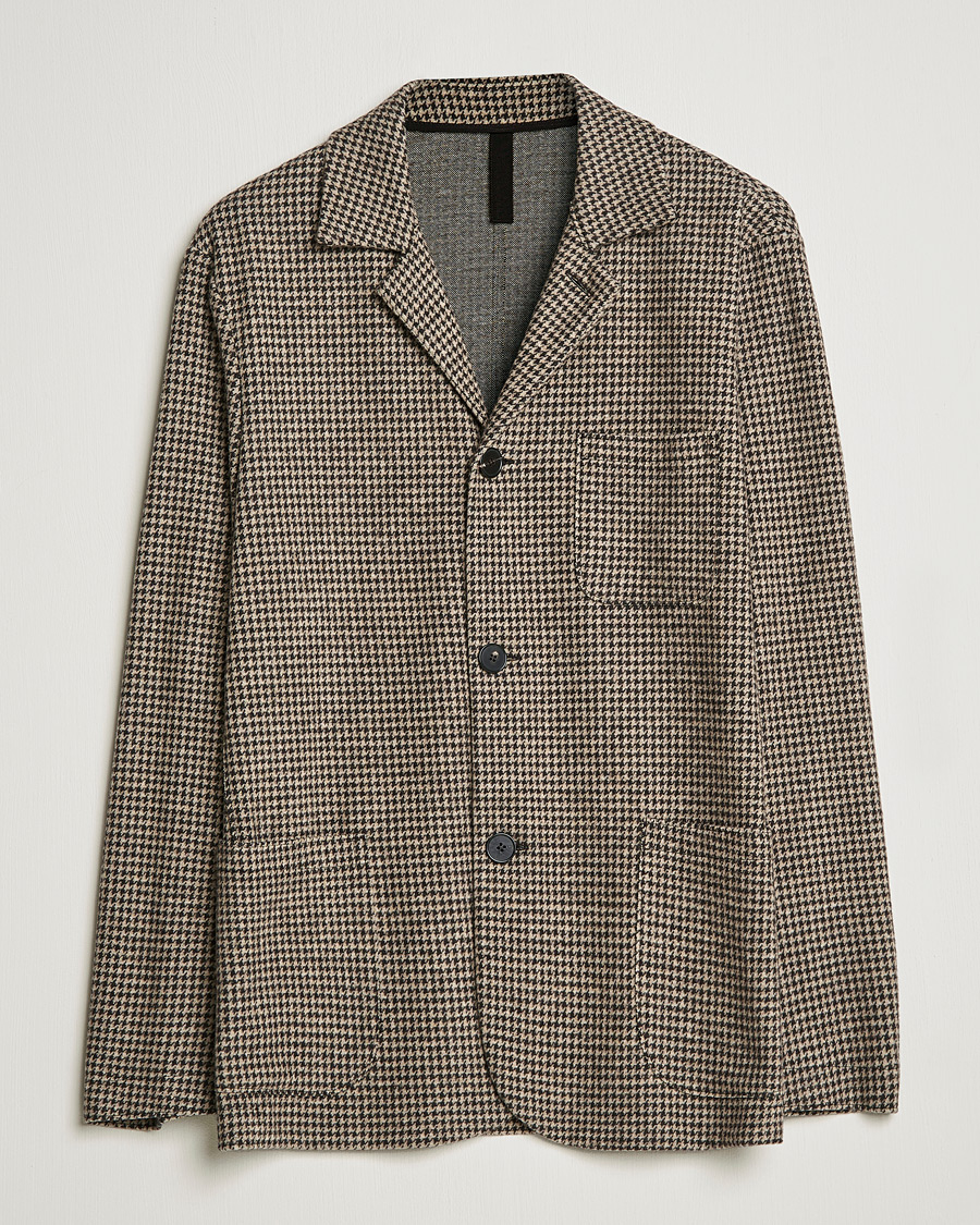 Herre | Dressjakker | Harris Wharf London | Dropped Shoulder Houndstooth Jacket Beige