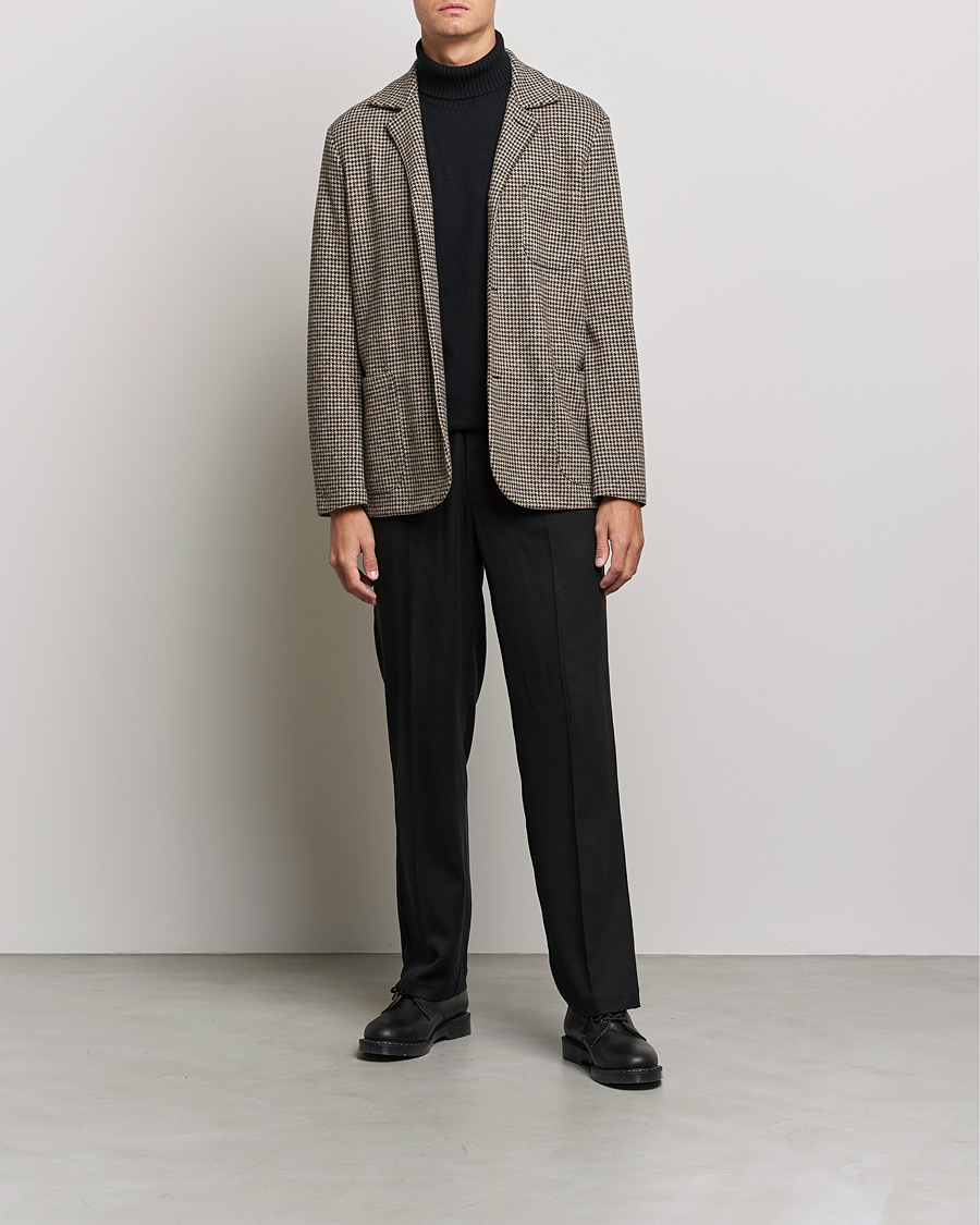 Herre | Dressjakker | Harris Wharf London | Dropped Shoulder Houndstooth Jacket Beige