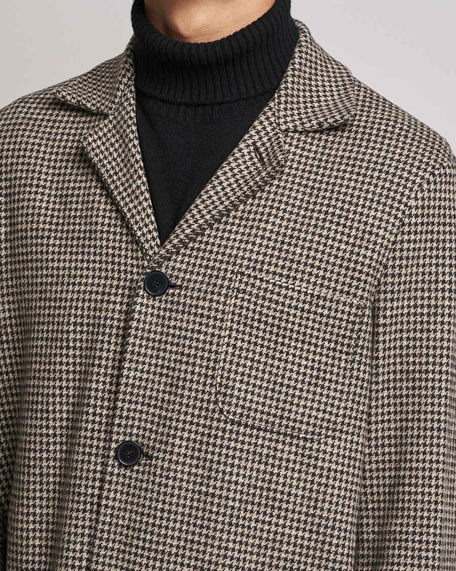 Herre | Dressjakker | Harris Wharf London | Dropped Shoulder Houndstooth Jacket Beige