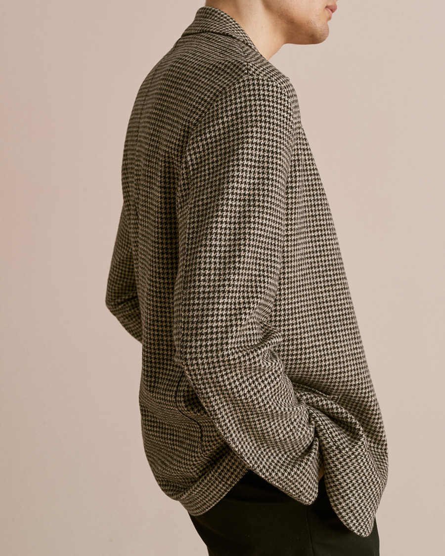 Herre | Dressjakker | Harris Wharf London | Dropped Shoulder Houndstooth Jacket Beige