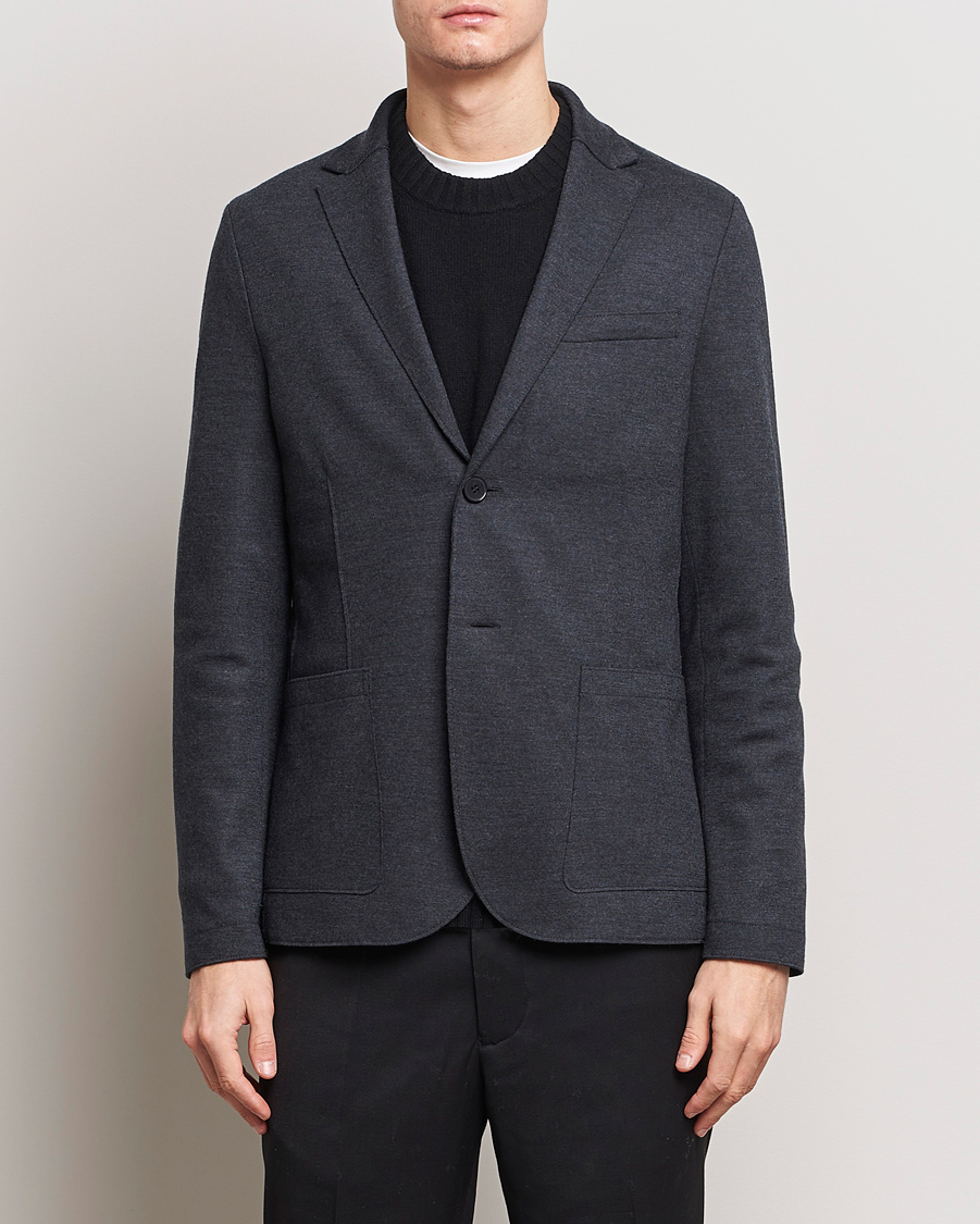 Herre | Dressjakker | Harris Wharf London | Two Button Vented Superfine Merino Blazer Anthracite