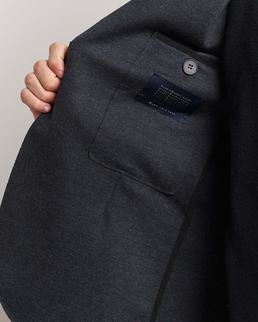 Herre | Dressjakker | Harris Wharf London | Two Button Vented Superfine Merino Blazer Anthracite