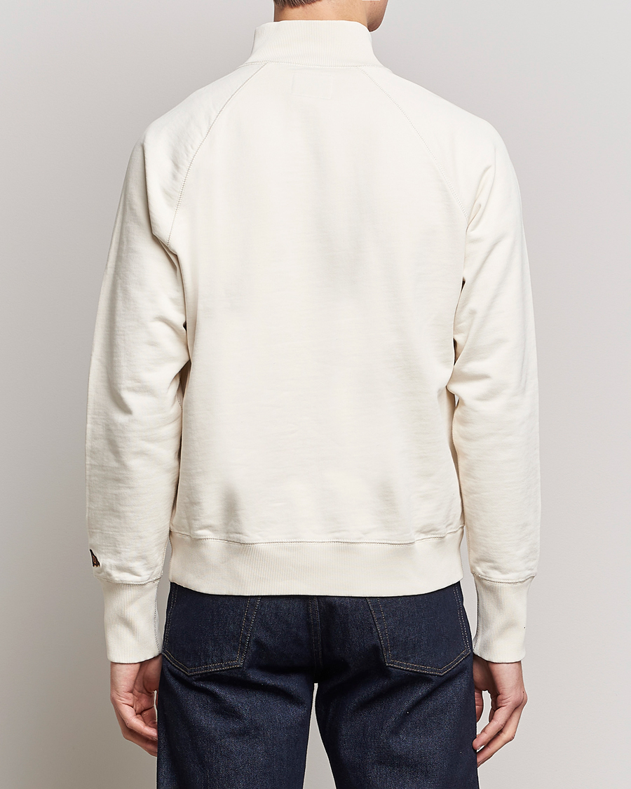 Herre | Gensere | Drake's | Quarter Zip Sweatshirt Ecru