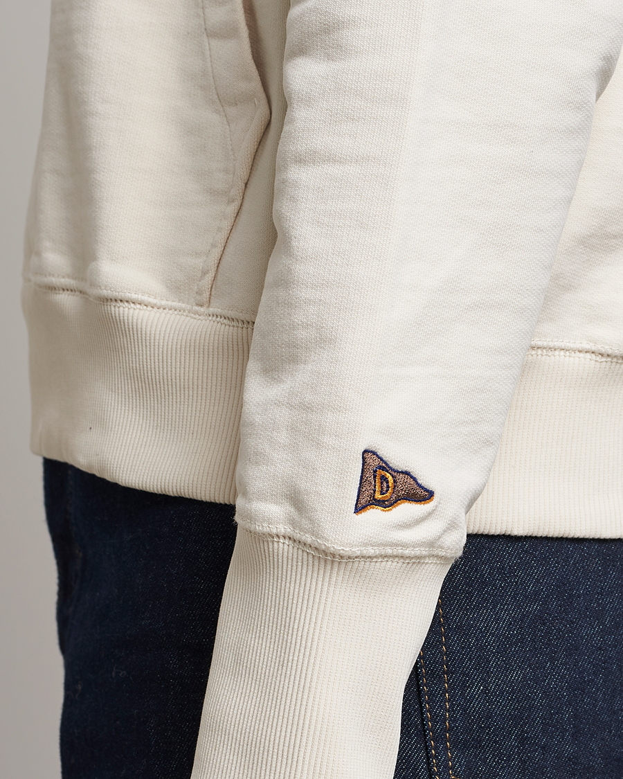 Herre | Gensere | Drake's | Quarter Zip Sweatshirt Ecru