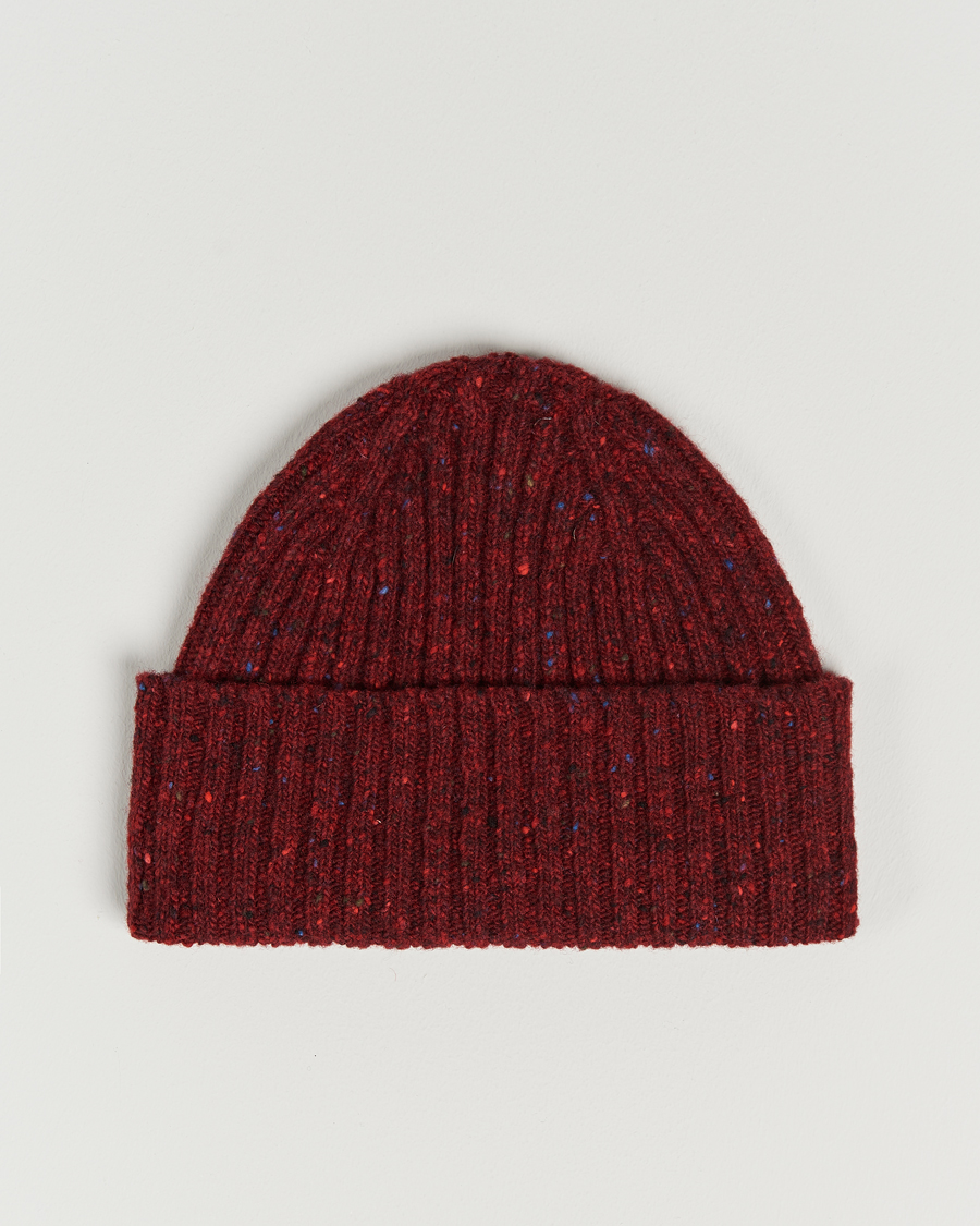 Herre | Luer | Drake's | Donegal Beanie Hat Red