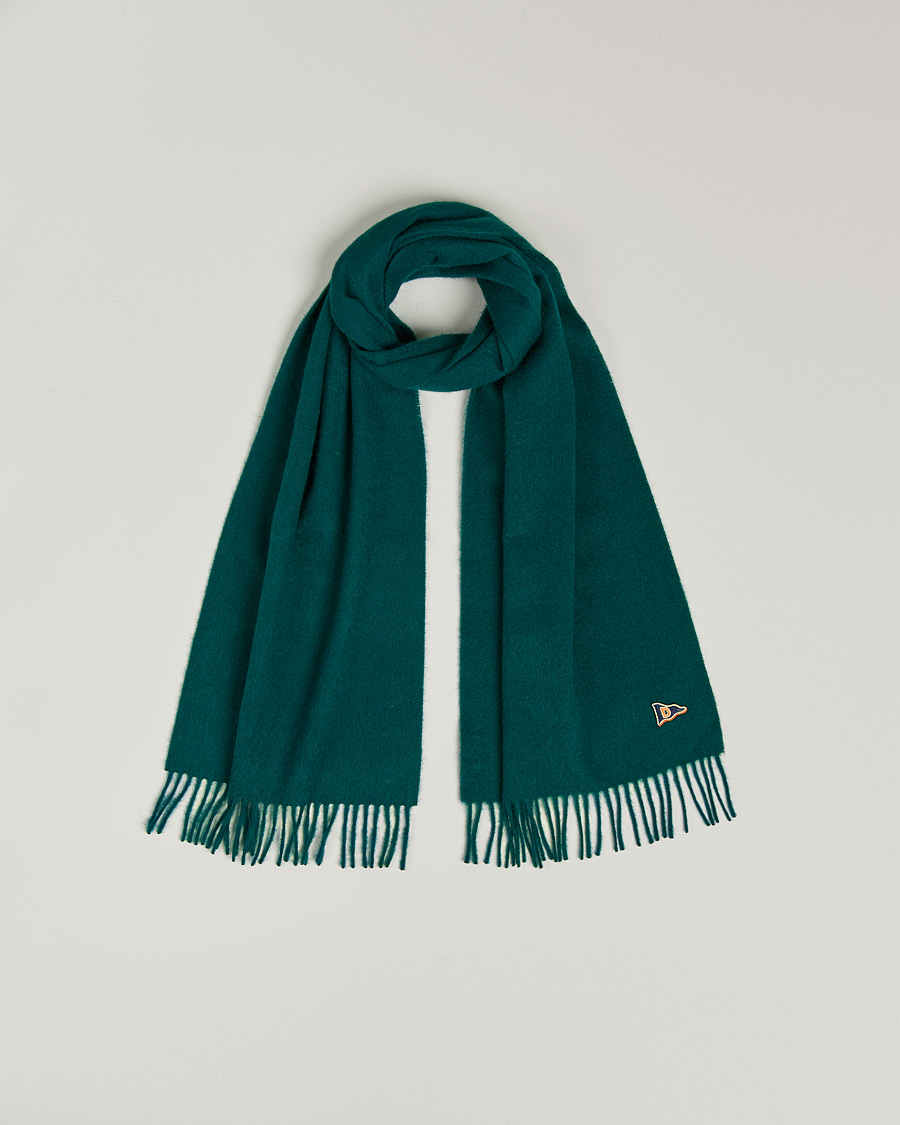 Herre | Drake's Geelongora Tasselled Scarf Green | Drake's | Geelongora Tasselled Scarf Green