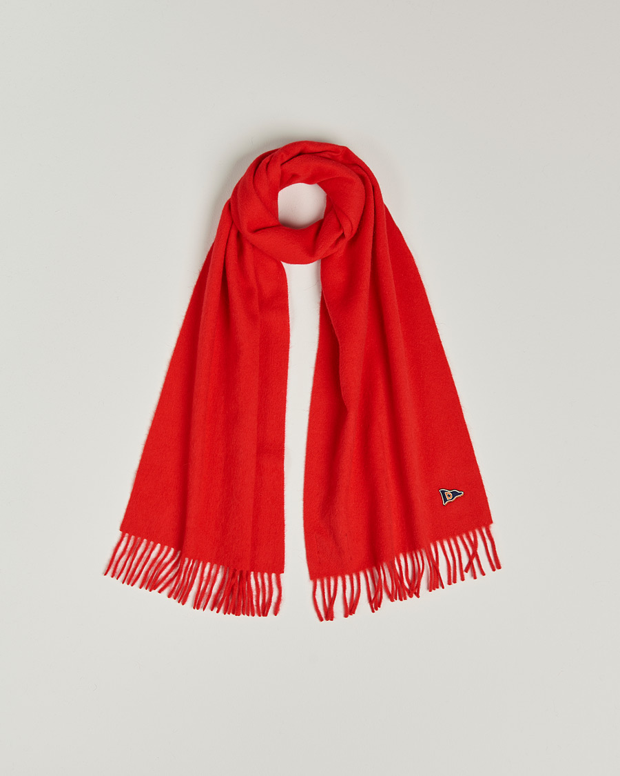 Herre | Drake's Geelongora Tasselled Scarf Red | Drake's | Geelongora Tasselled Scarf Red