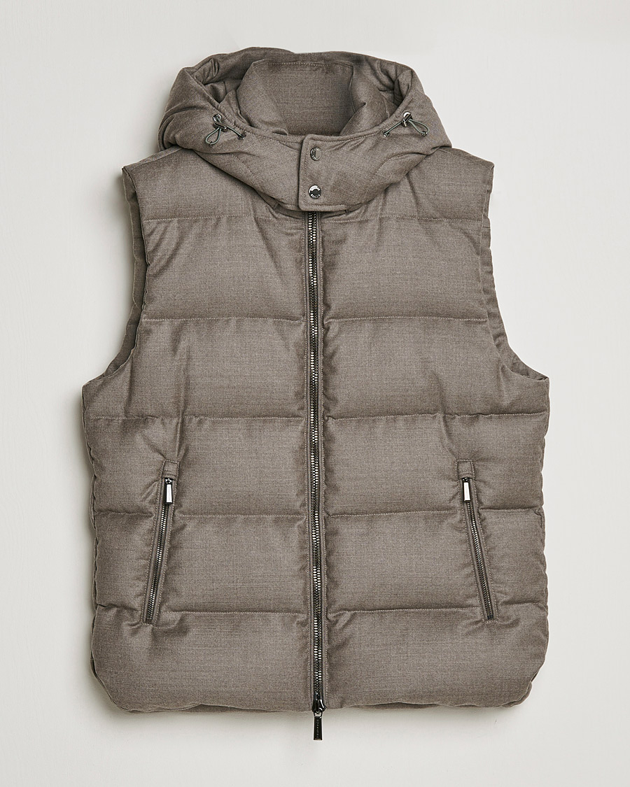 Herre |  | MooRER | Fire Wool/Cashmere Hooded Vest Beige