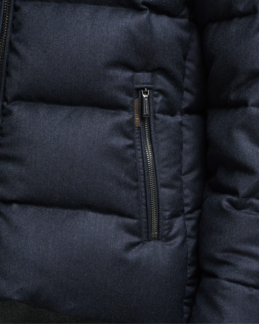 Herre | Jakker | MooRER | Brett Wool/Cashmere Hooded Jacket Blue Grey