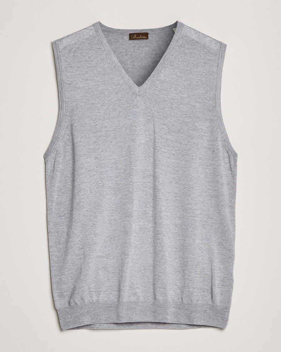 Herre | Gensere | Stenströms | Merino Slipover Light Grey