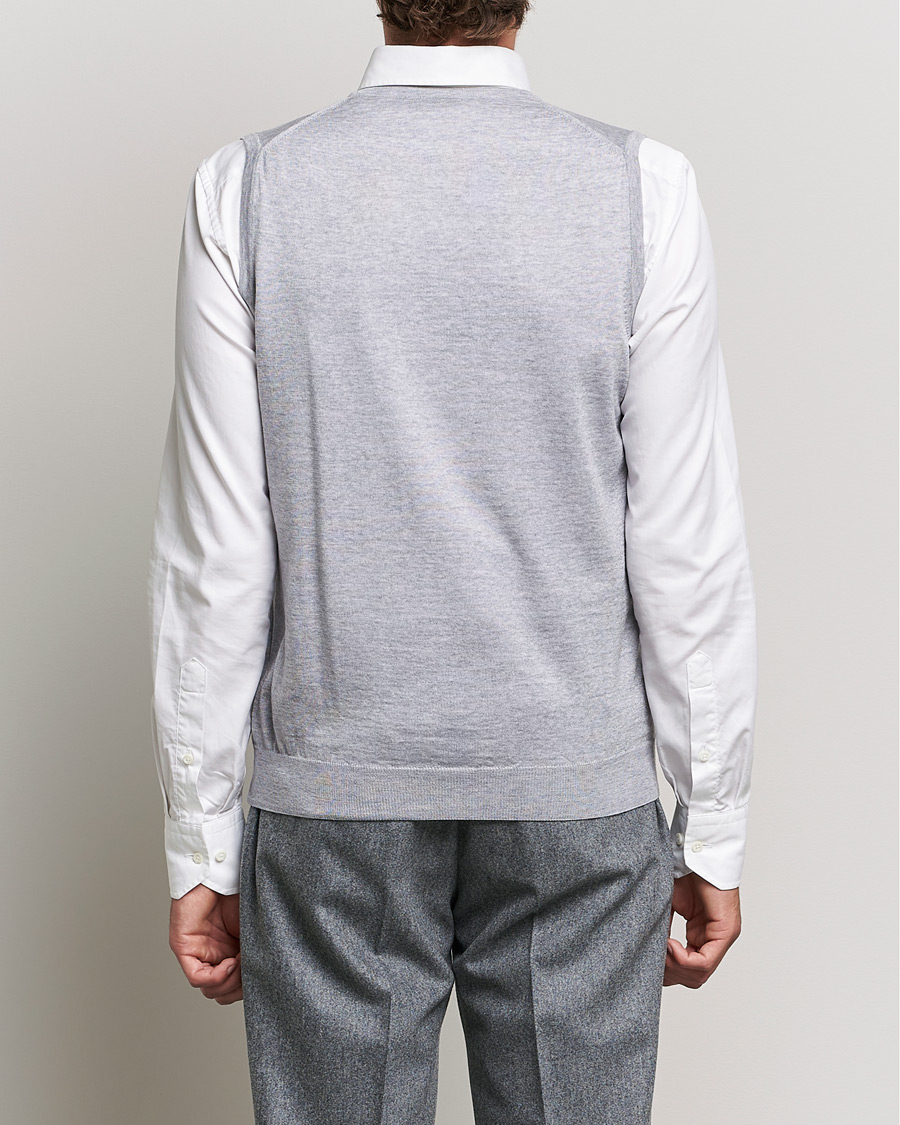 Herre | Gensere | Stenströms | Merino Slipover Light Grey