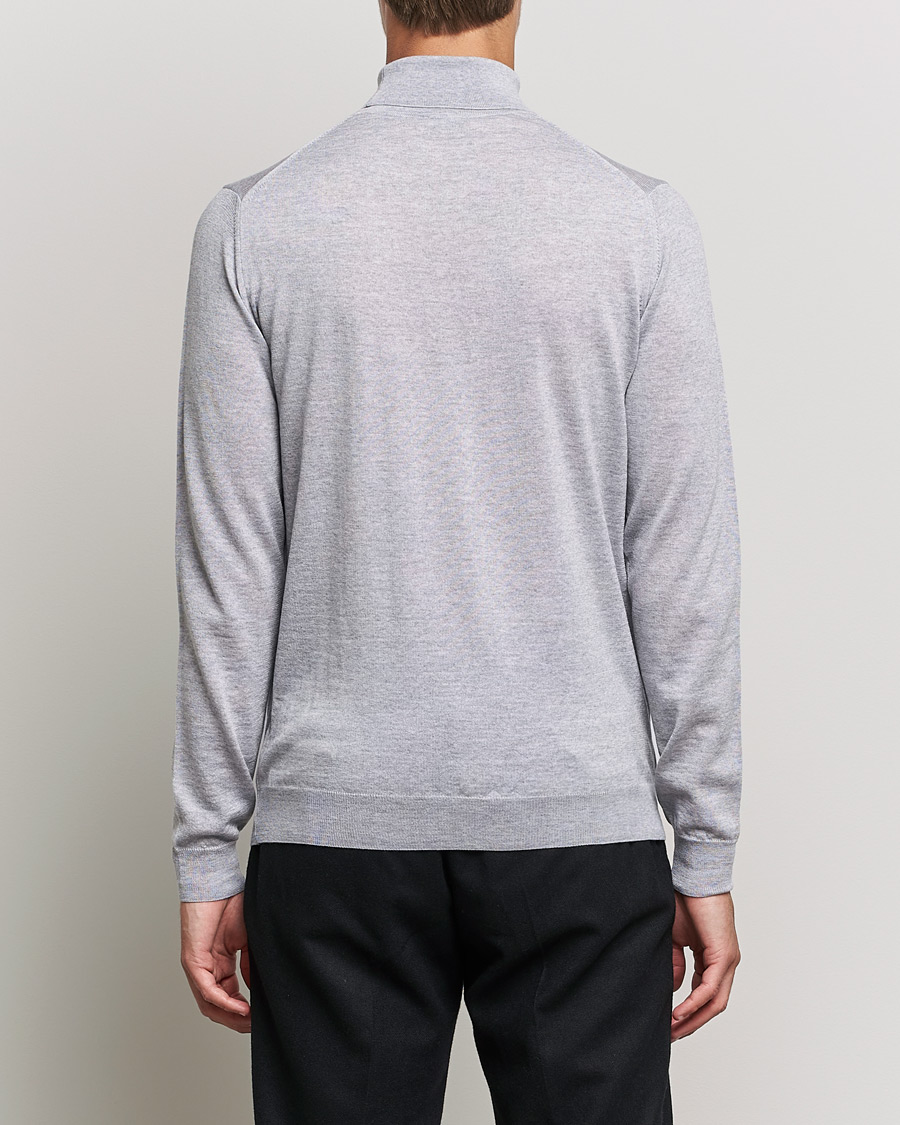 Herre | Gensere | Stenströms | Fine Merino Rollneck Light Grey
