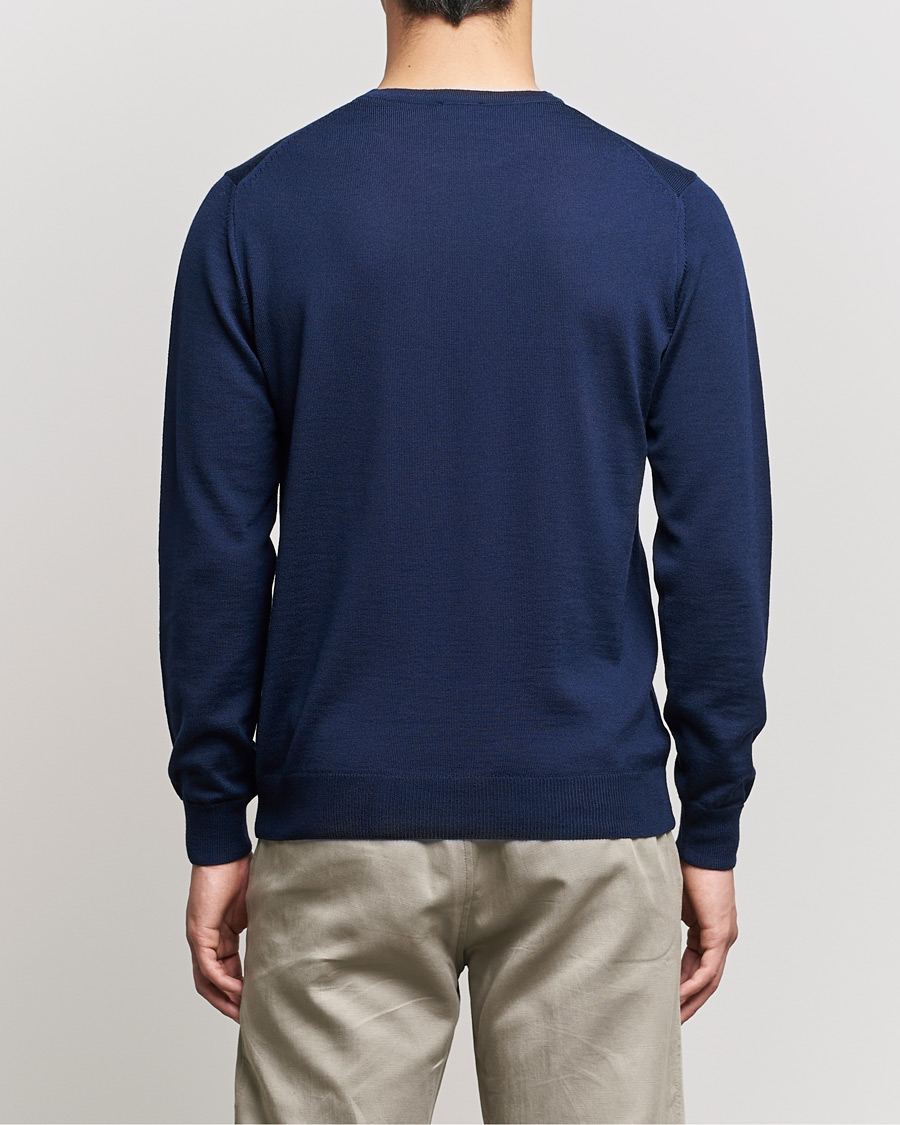 Herre | Gensere | Stenströms | Merino Crew Neck Navy