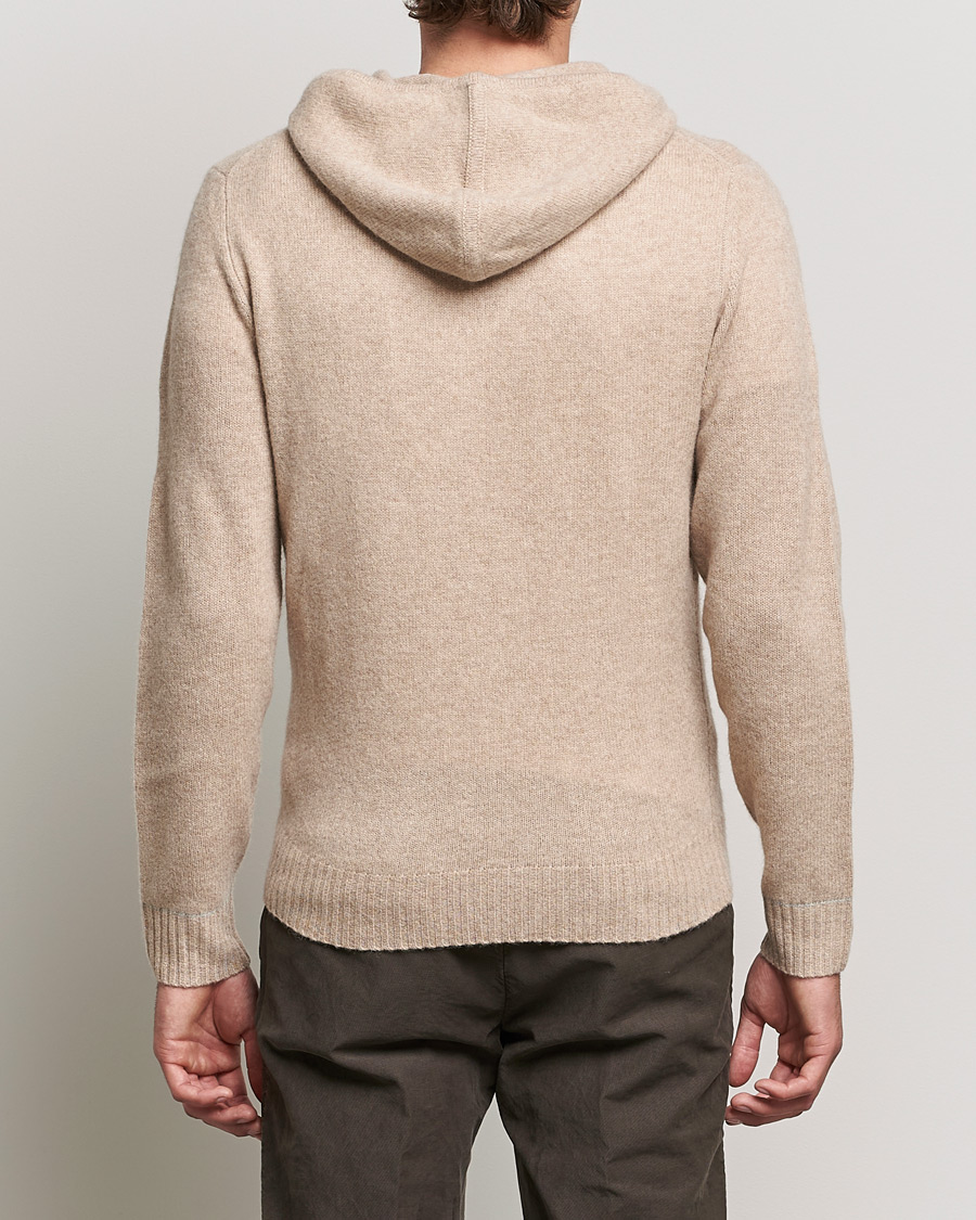 Herre | Gensere | Stenströms | Yak/Merino Full Zip Hoodie Beige