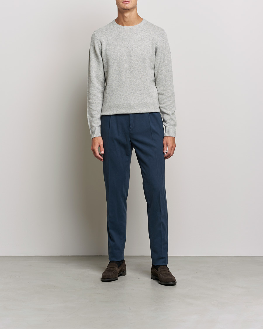Herre | Gensere | Stenströms | Yak/Merino Crew Neck Grey