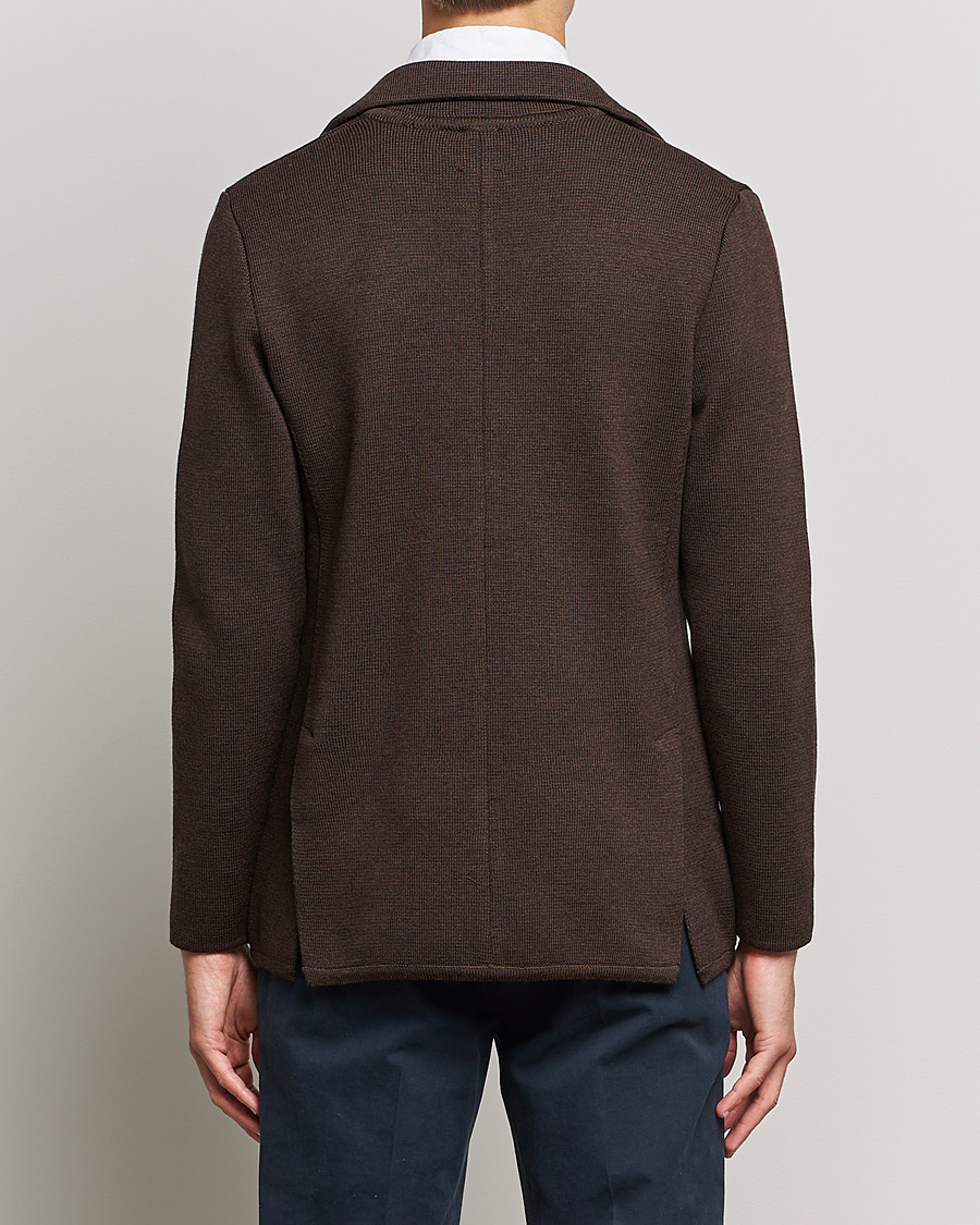 Herre | Dressjakker | Stenströms | Milano Knitted Merino Blazer Brown