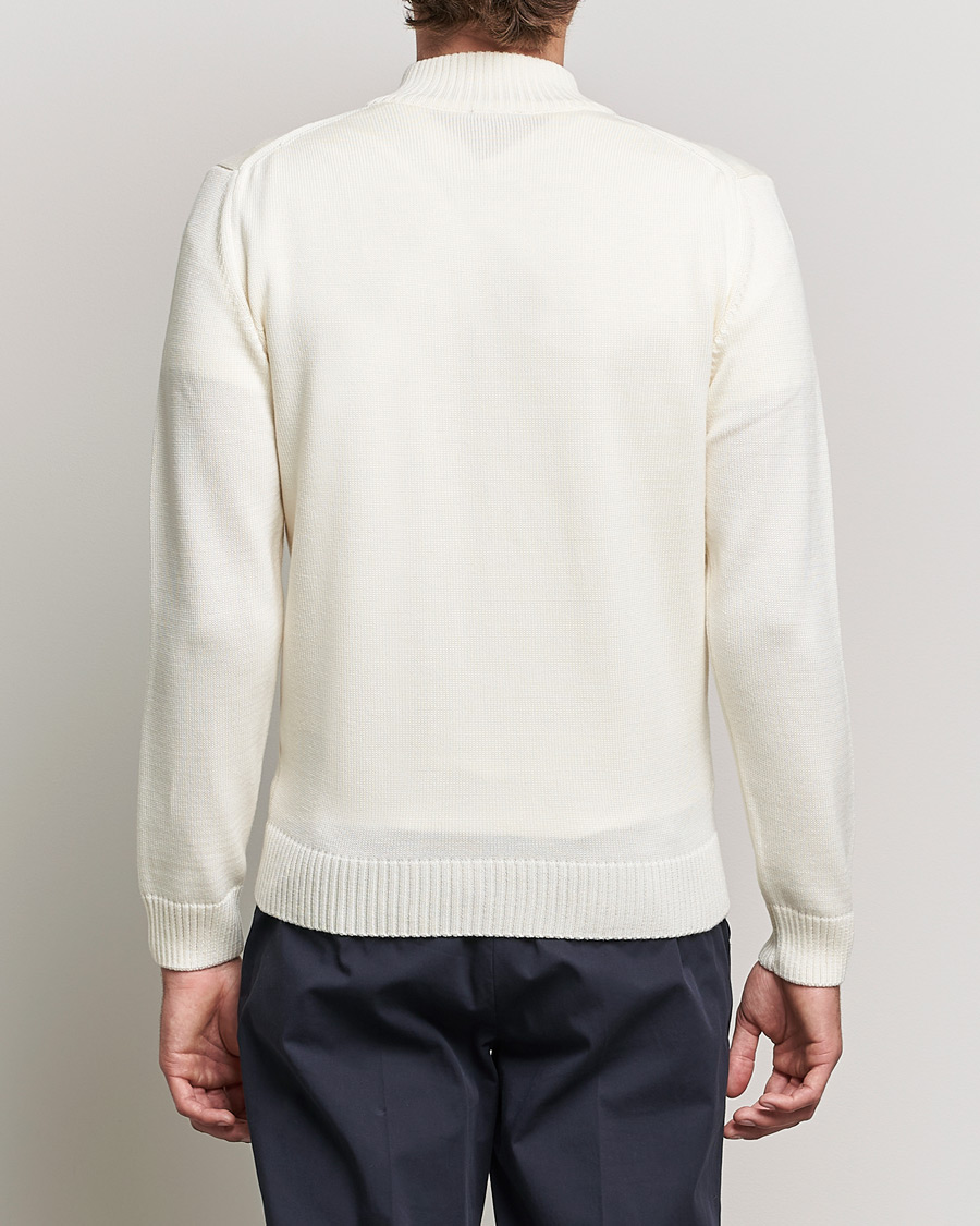 Herre | Gensere | Stenströms | Chunky Merino Full Zip Cardigan Creme White