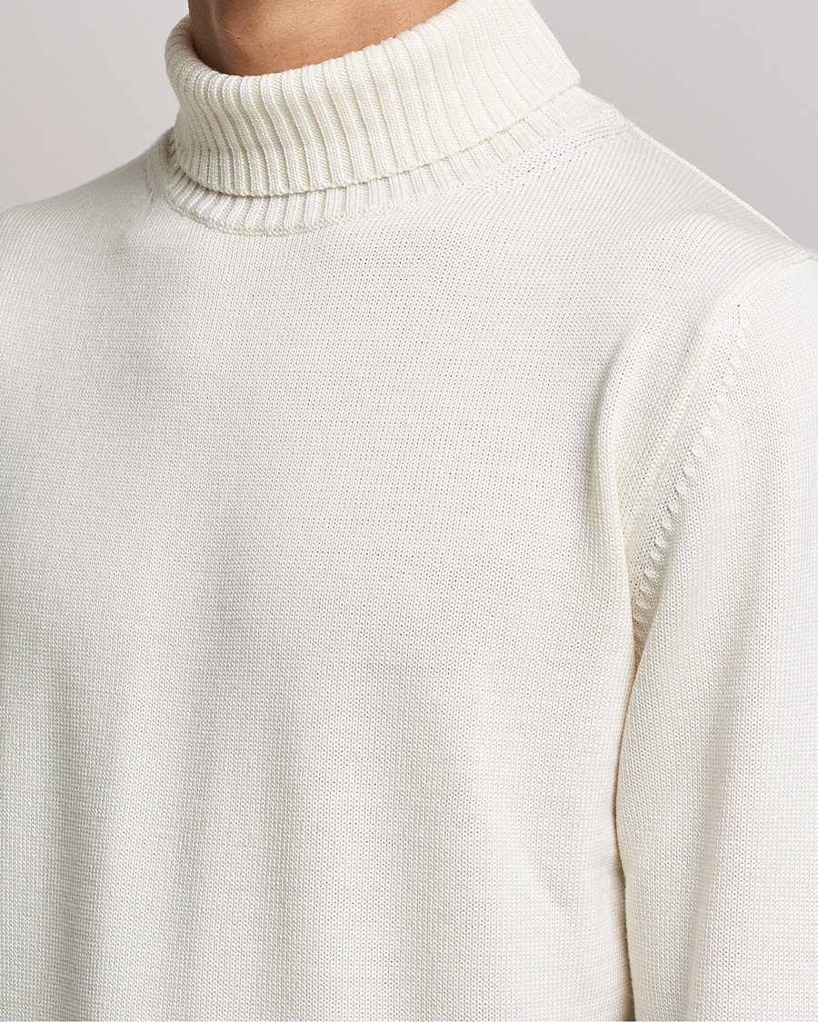 Herre | Gensere | Stenströms | Chunky Merino Rollneck Creme White