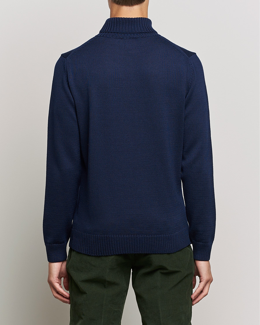 Herre | Gensere | Stenströms | Chunky Merino Rollneck Navy