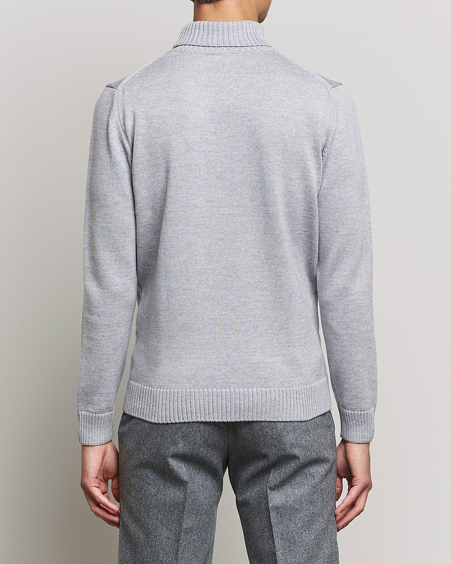 Herre | Gensere | Stenströms | Chunky Merino Rollneck Light Grey