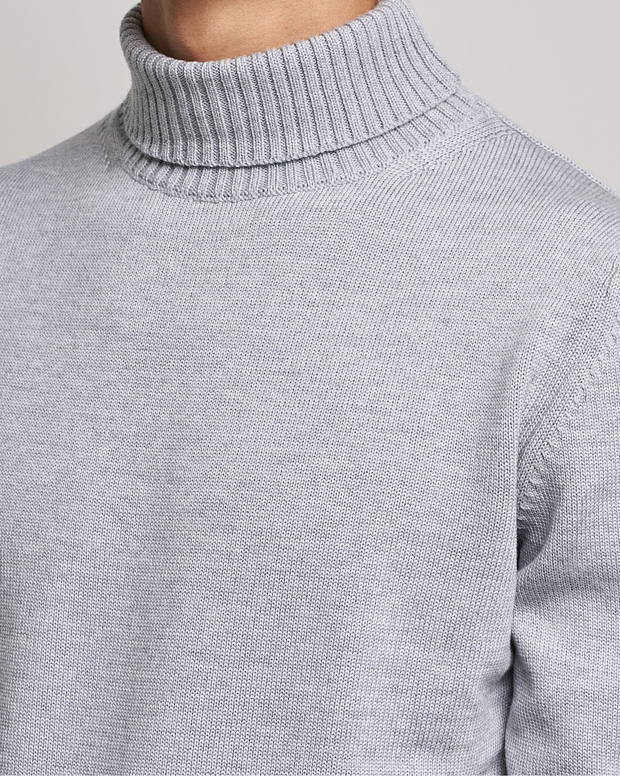 Herre | Gensere | Stenströms | Chunky Merino Rollneck Light Grey