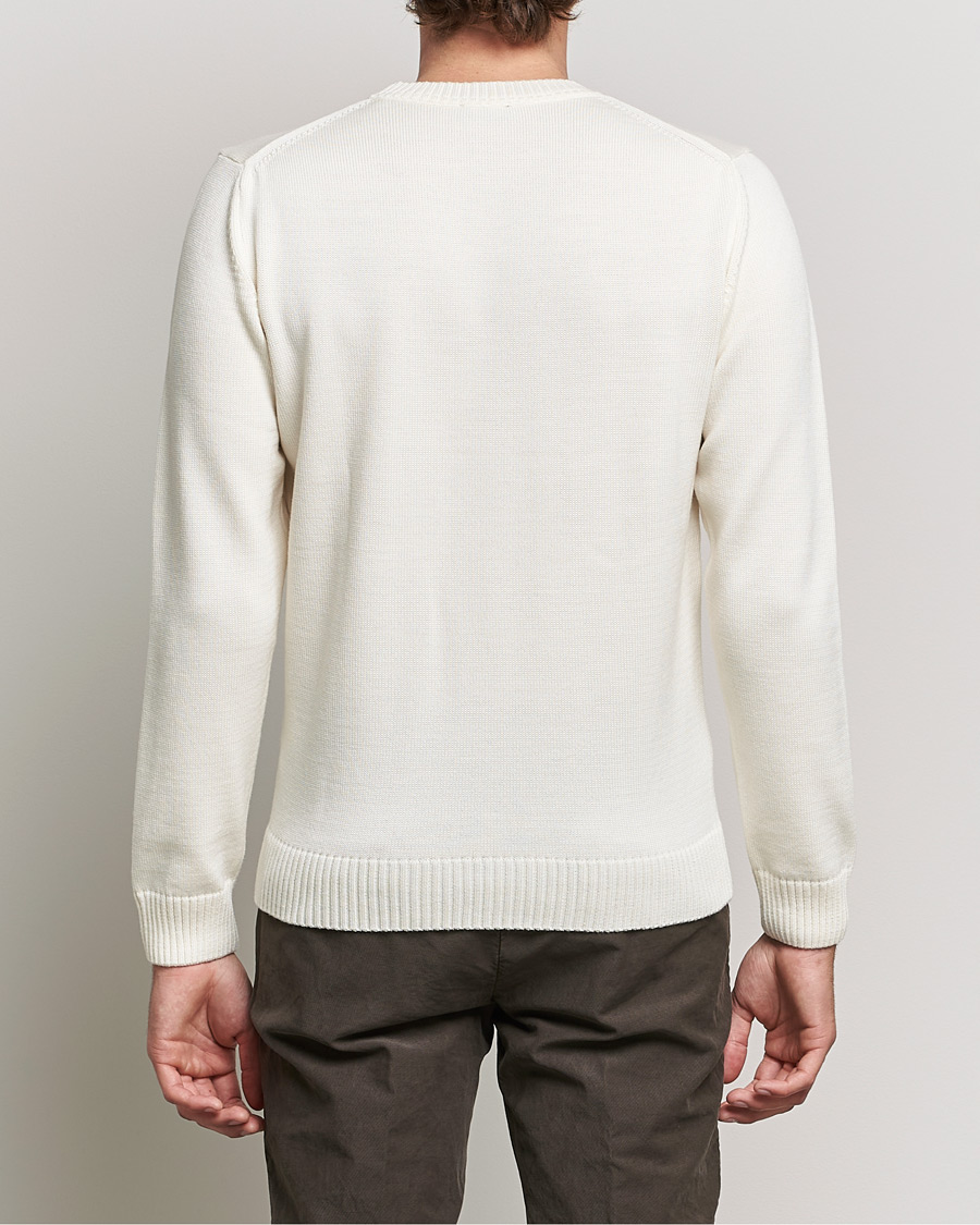 Herre | Gensere | Stenströms | Chunky Merino Crew Neck Creme White