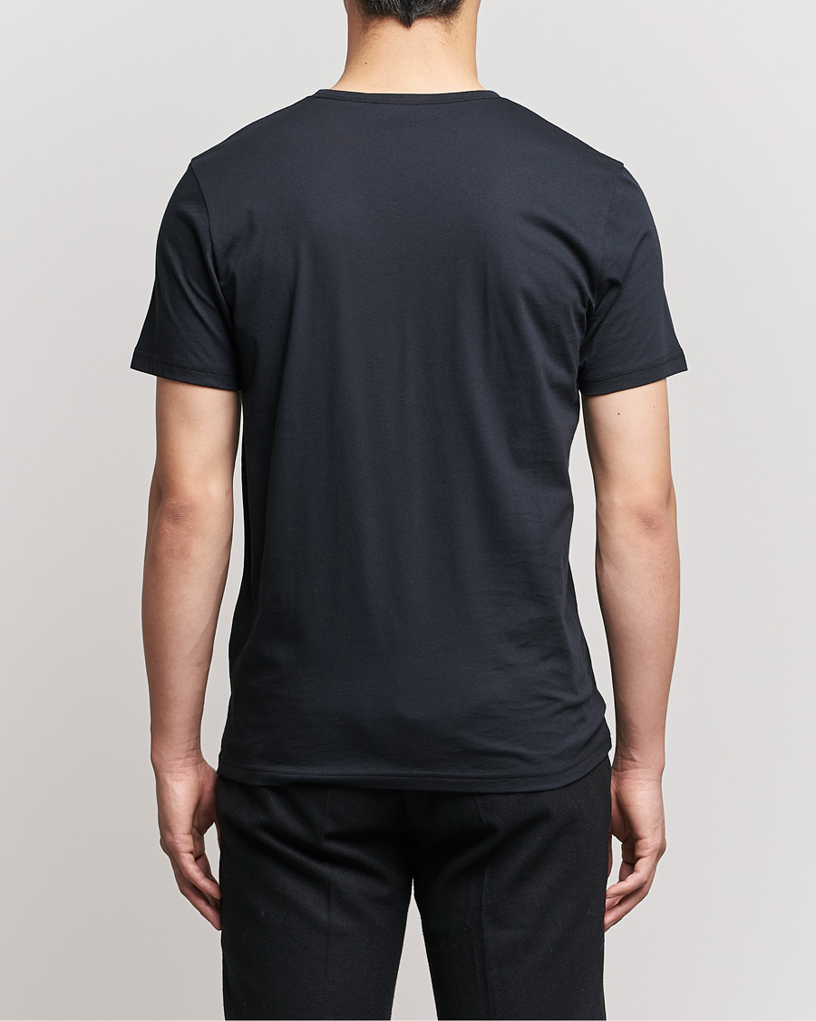 Herre | T-Shirts | Stenströms | Solid Cotton T-Shirt Black