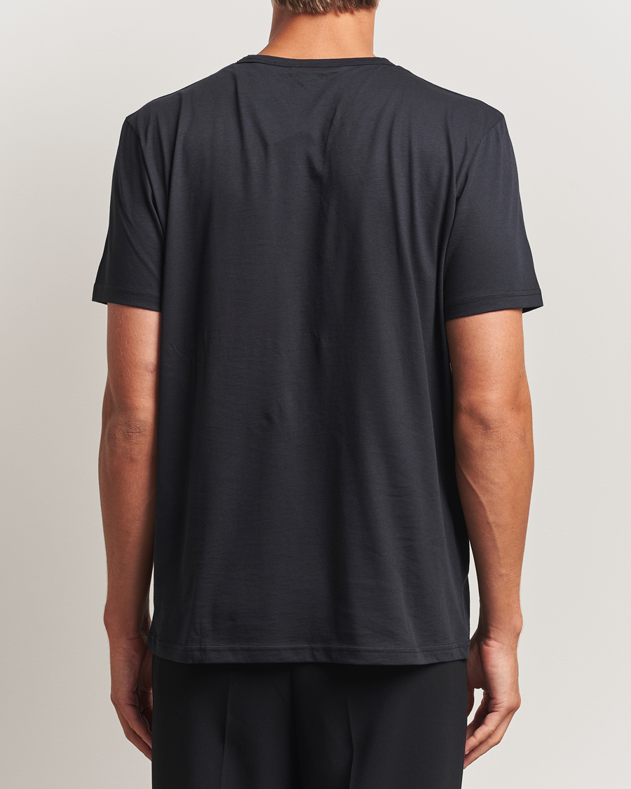 Herre | T-Shirts | Stenströms | Solid Cotton T-Shirt Black