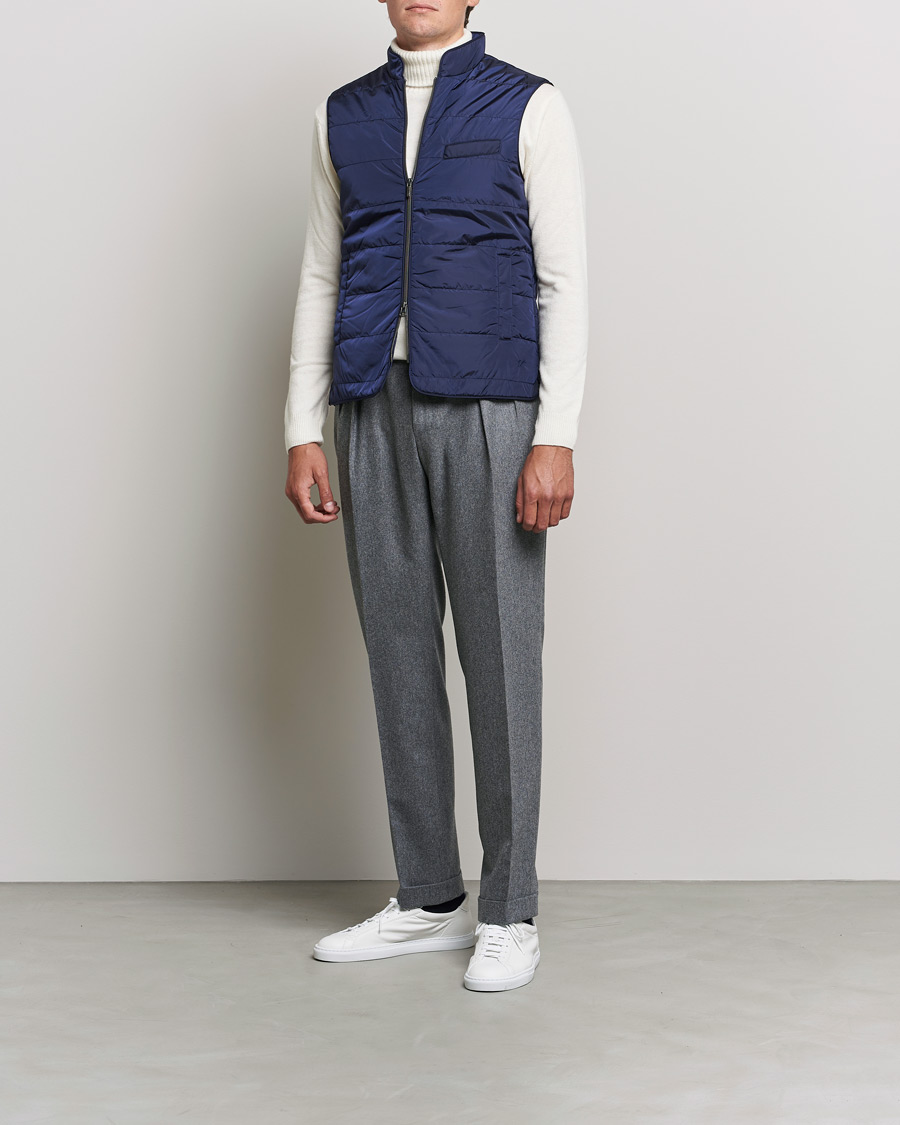 Herre | Vester | Stenströms | Padded Nylon Vest Navy