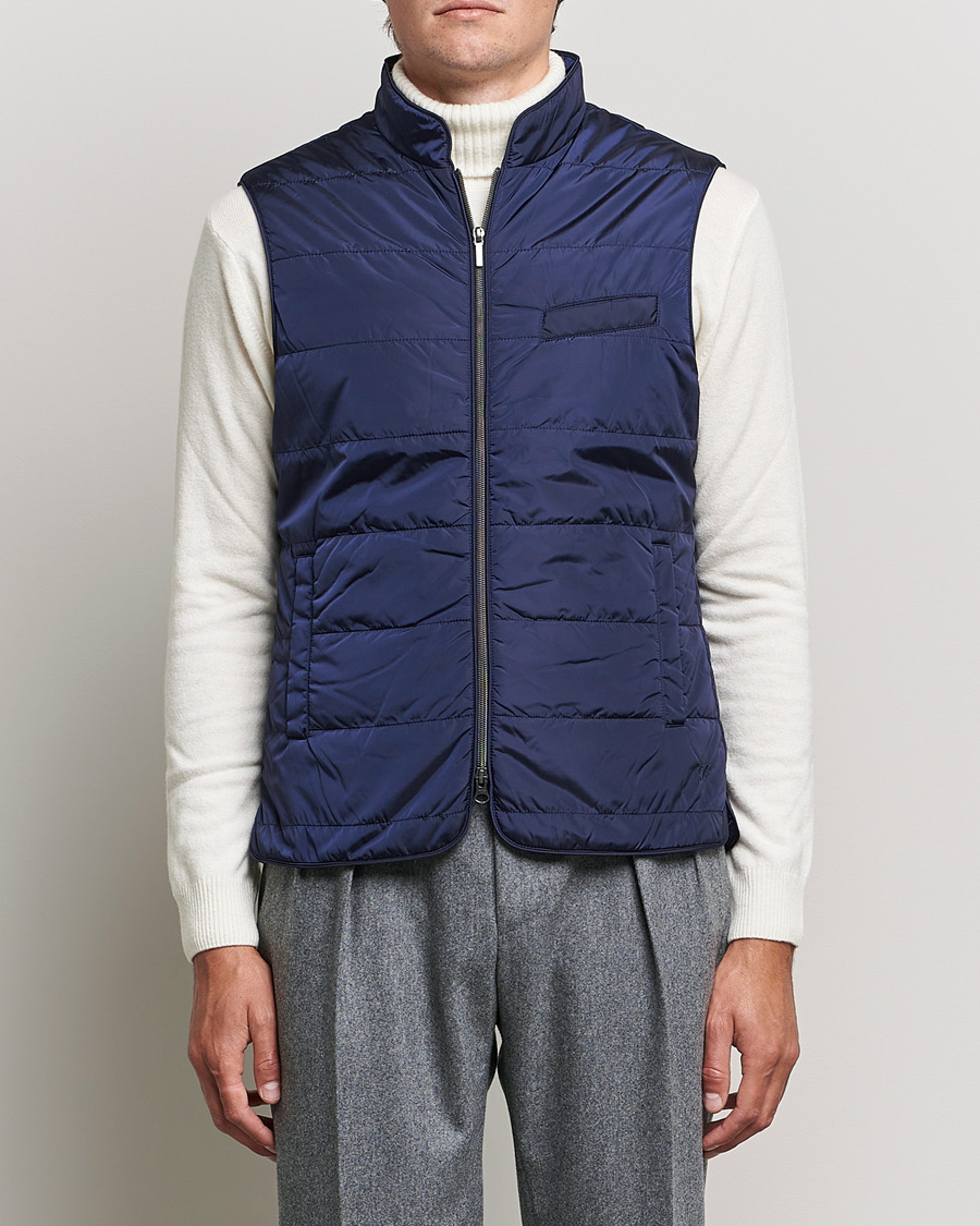 Herre | Dunvester | Stenströms | Padded Nylon Vest Navy