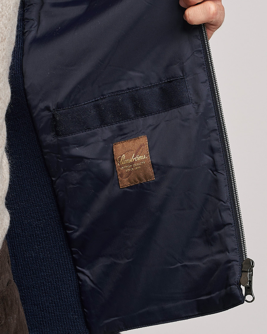 Herre | Jakker | Stenströms | Hybrid Flannel Vest Navy
