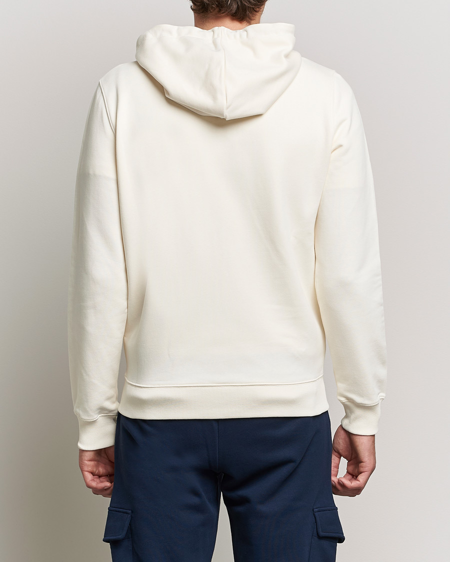 Herre | Gensere | Stenströms | Cotton Jersey Full Zip Hoodie Creme White