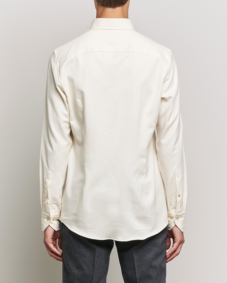 Herre | Skjorter | Stenströms | Slimline Flannel Shirt Off White