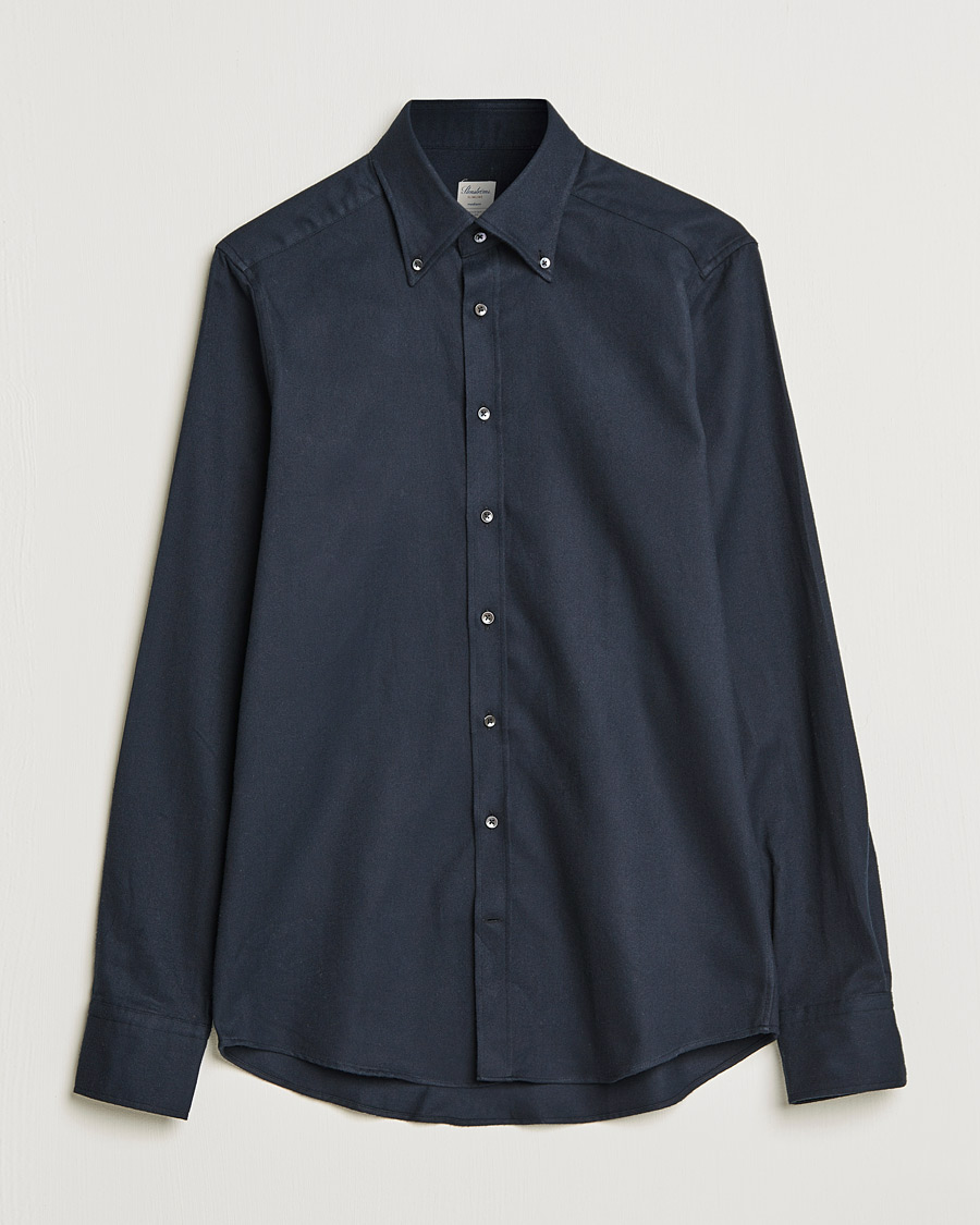 Herre | Flanellskjorter | Stenströms | Slimline Flannel Shirt Black