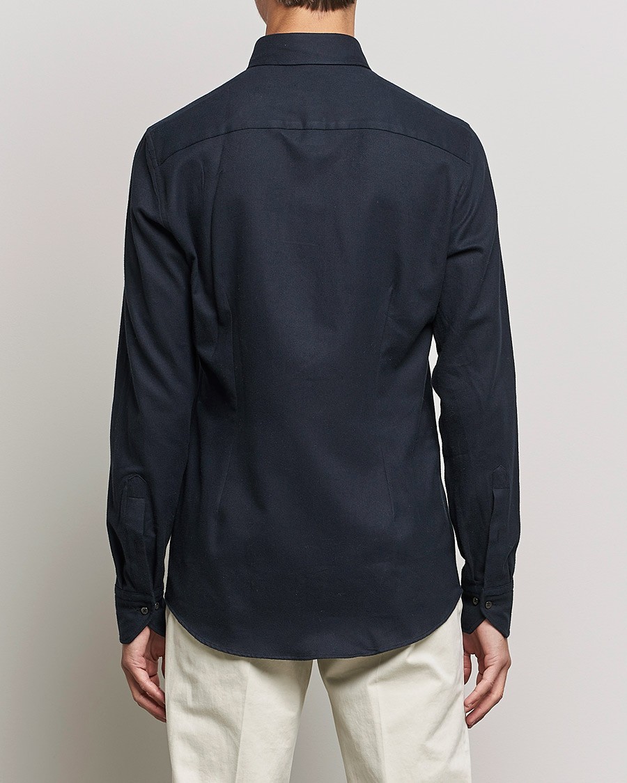 Herre | Skjorter | Stenströms | Slimline Flannel Shirt Black