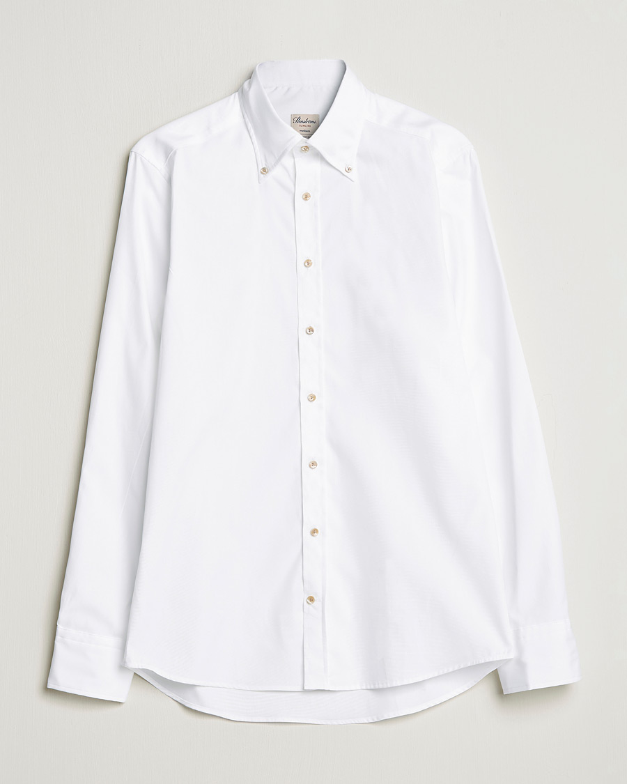 Herre |  | Stenströms | Slimline Button Down Pinpoint Oxford Shirt White