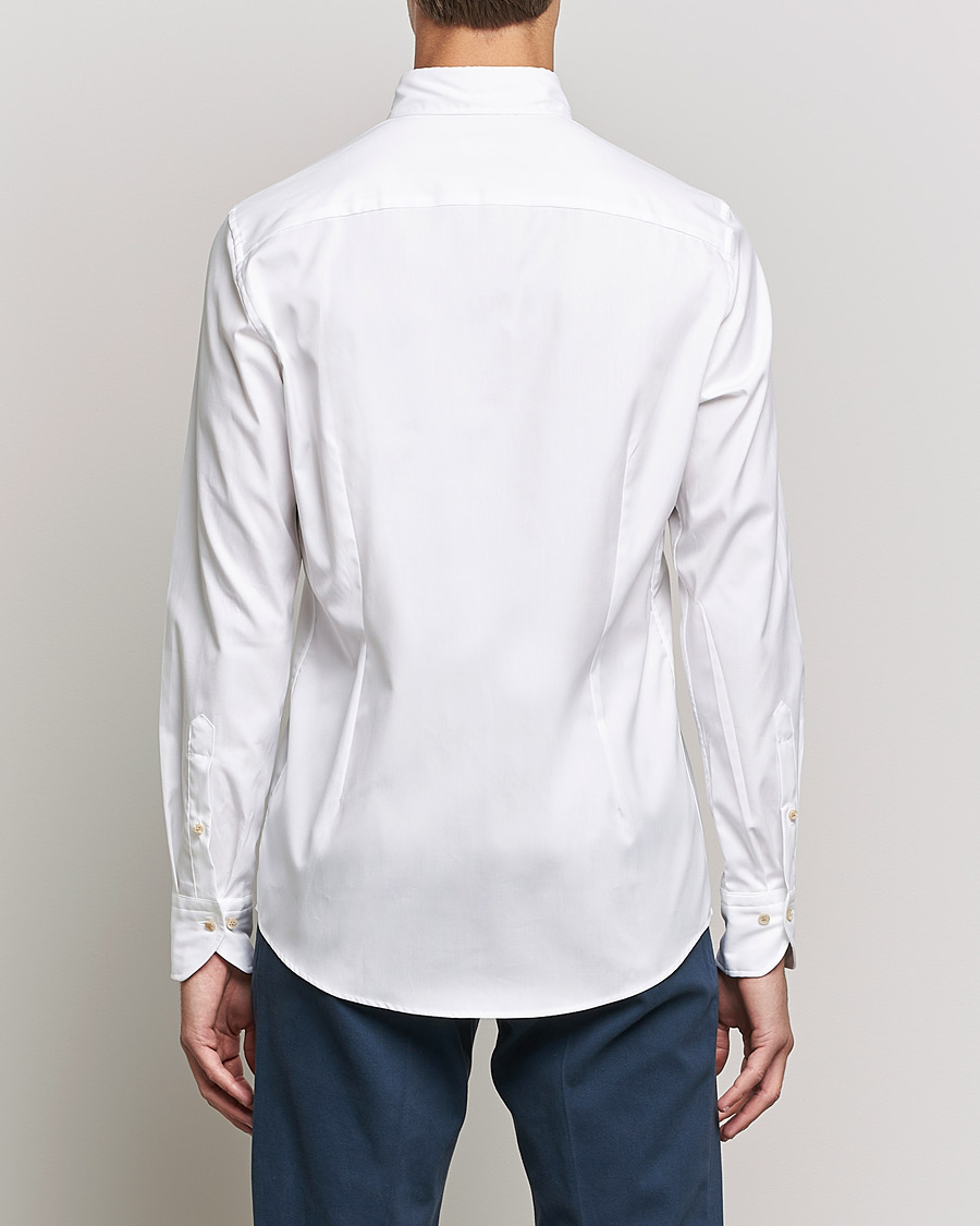 Herre | Skjorter | Stenströms | Slimline Button Down Pinpoint Oxford Shirt White